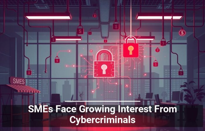 Small business cybersecurity threat illustration